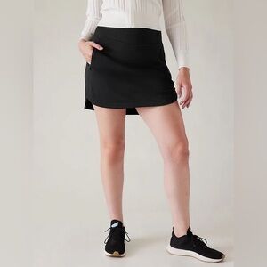 Athleta Fairway High Rise Golf Skort 16" Black Small Tennis Running Golf Skort
